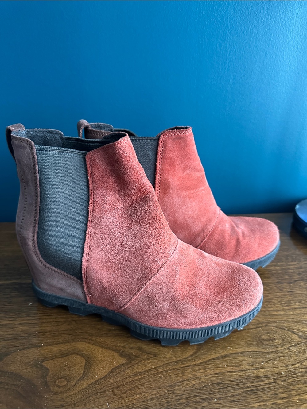 Sorel Women's Suede Chelsea Booties in Rust